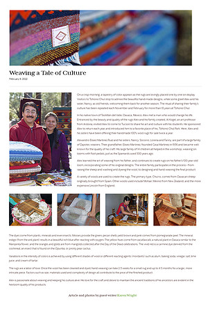 Weaving a Tale of Culutre